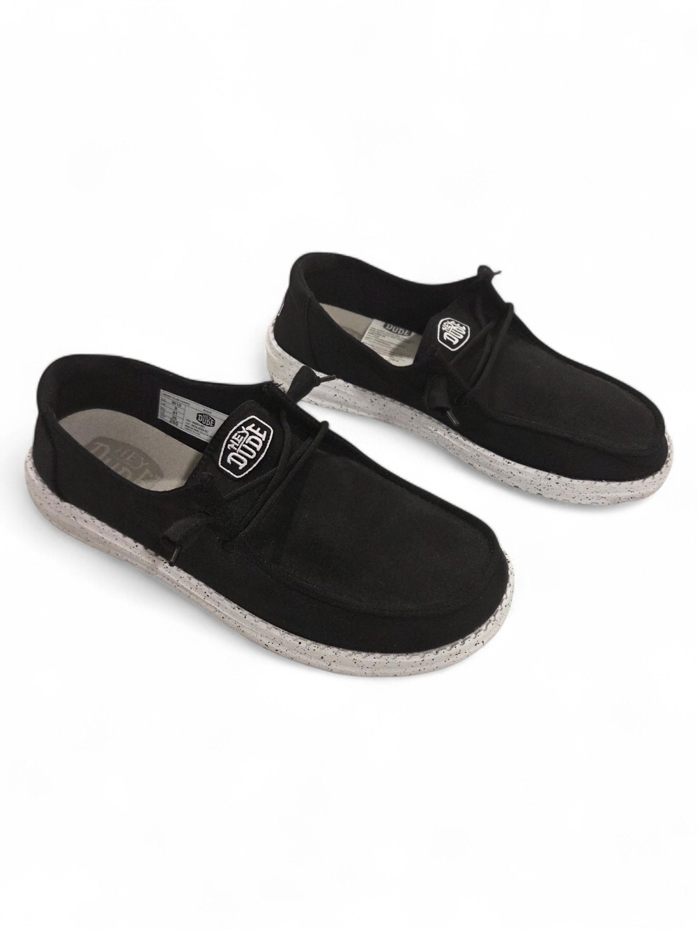 Hey Dude Black Canvas Slip-On Sneakers - Picture 3 of 4